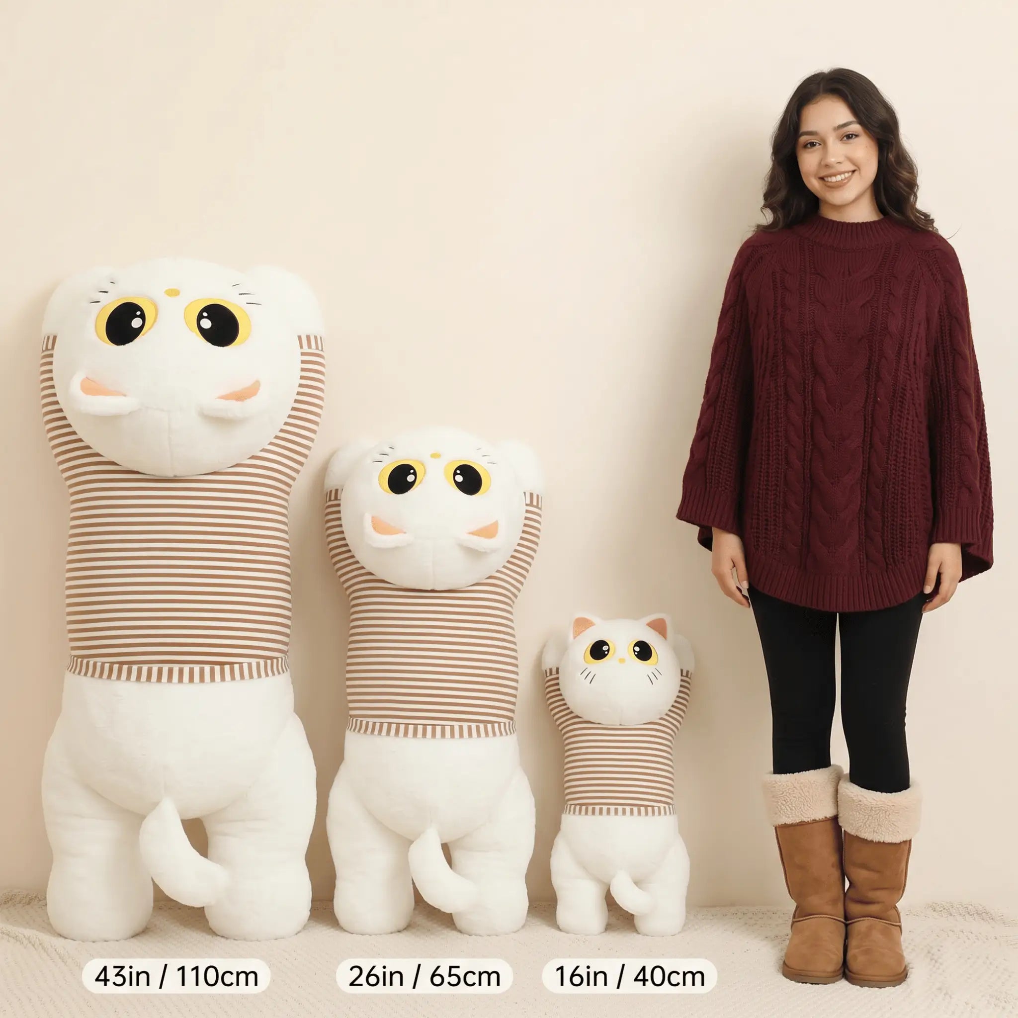 Luna the Kawaii Soft Lying Cat Plush Cushion