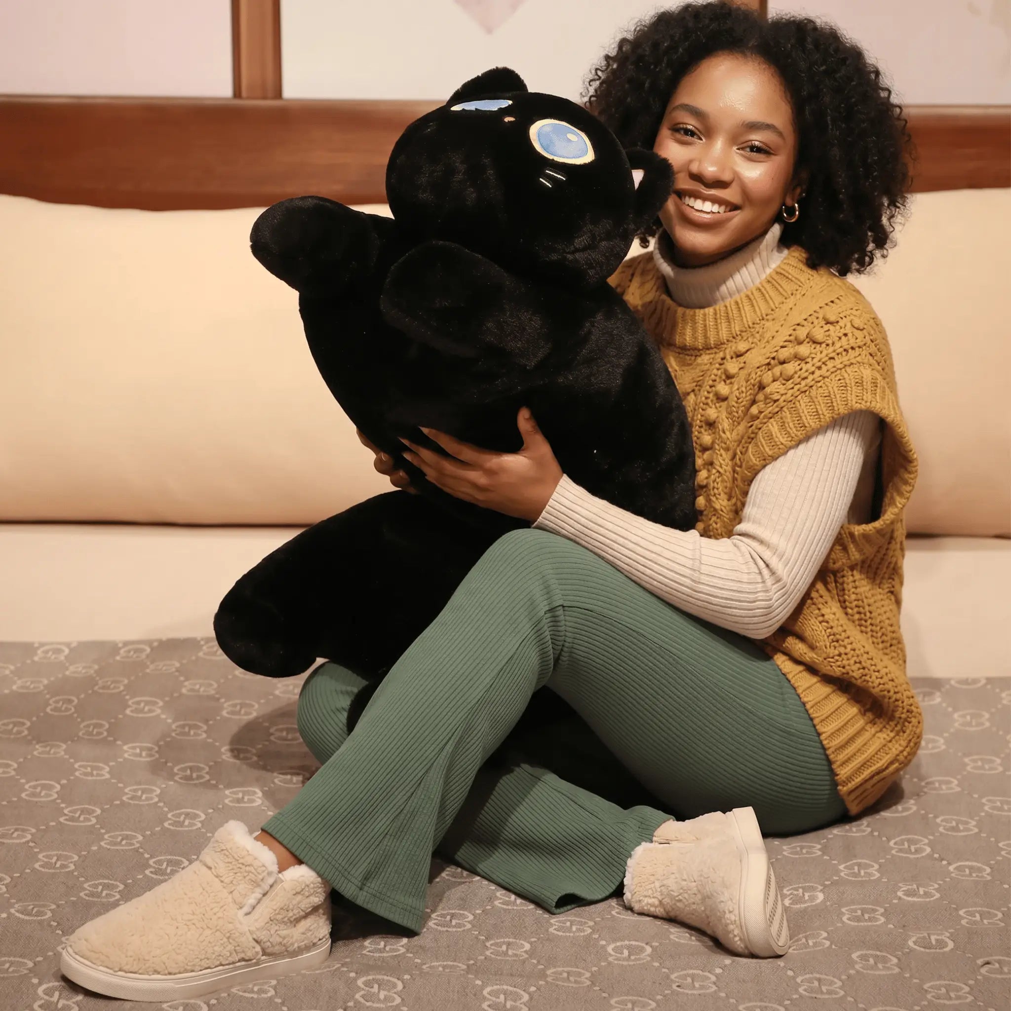 Midnight the Brooding Kawaii Black Cat Plushie