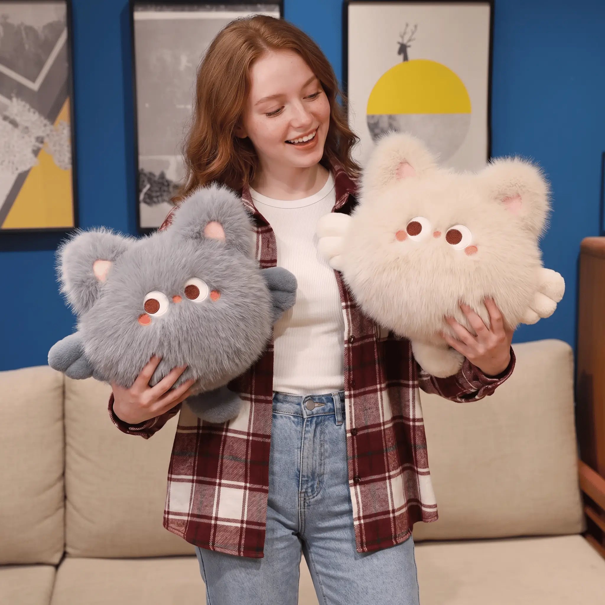 Misty the Slouchy Grey Cat Plushie