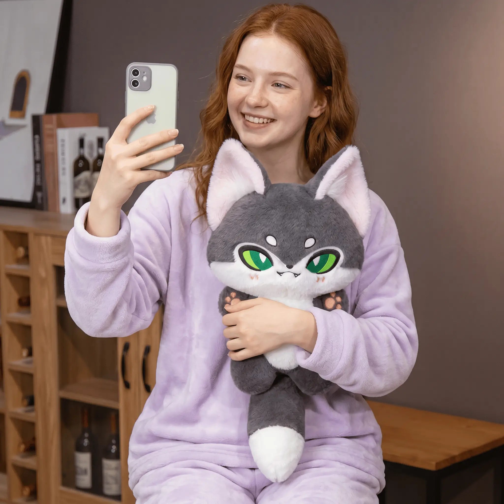 Moody the Kawaii Emotion Wolf Plush