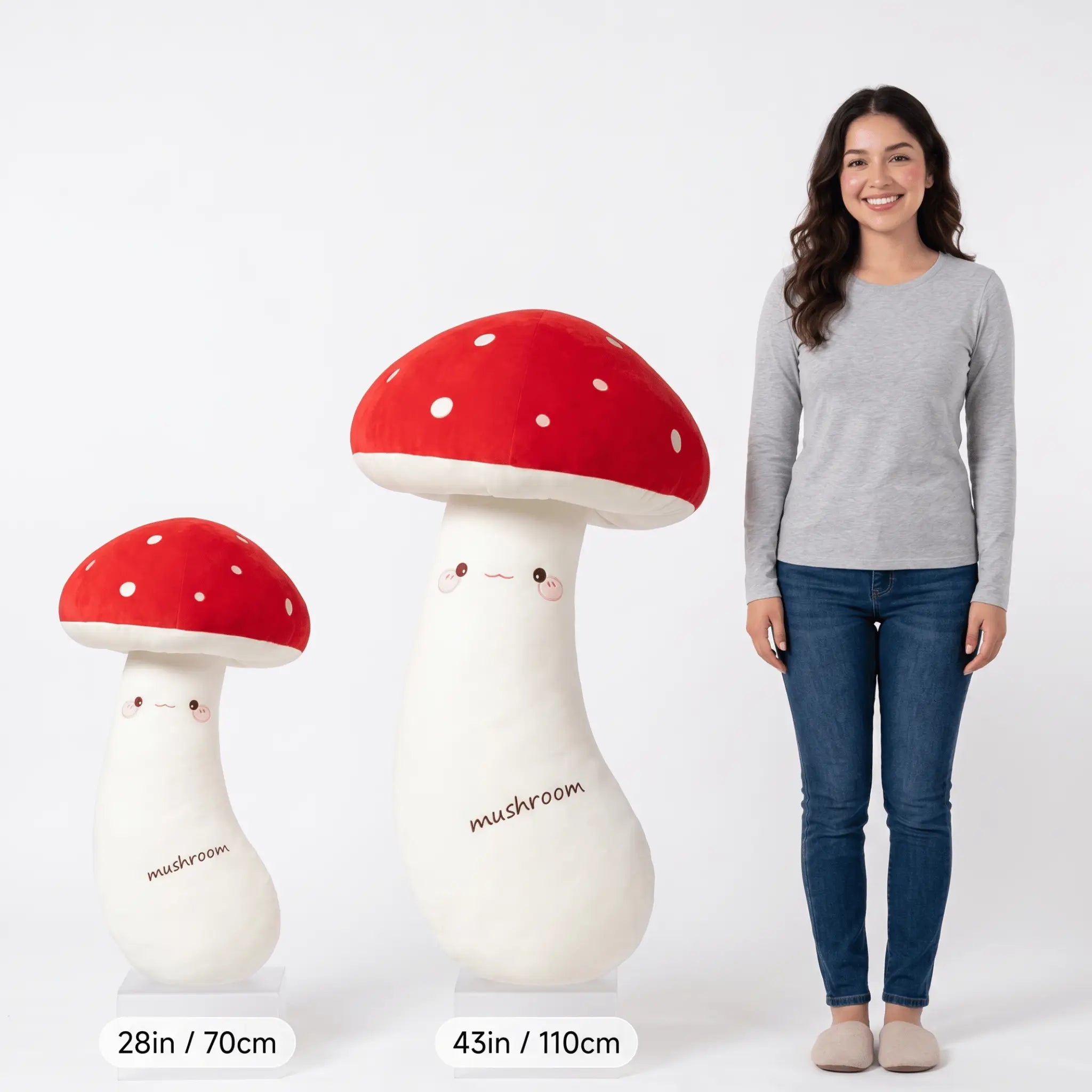 Mushy the Long Strip Mushroom Leg Pillow Plush