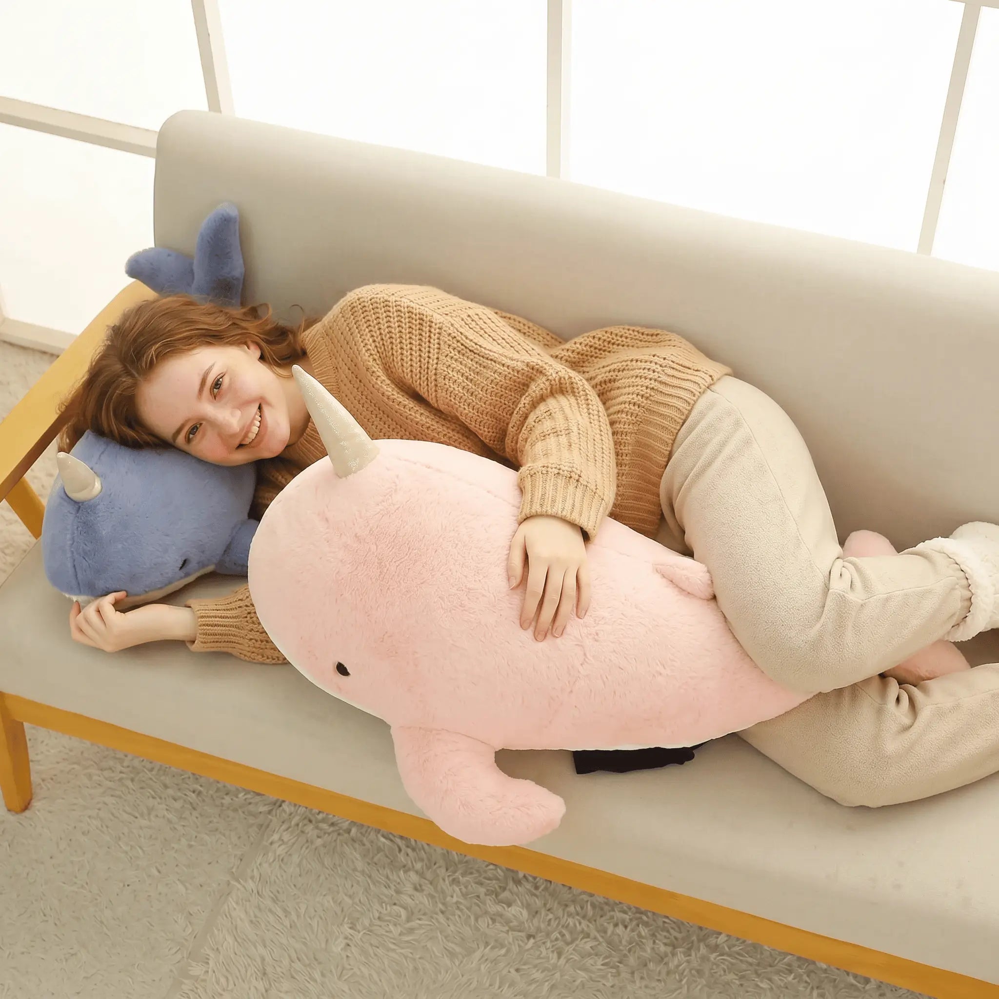 Narwhal the Kawaii Unicorn Whale Horn Plush Pillow