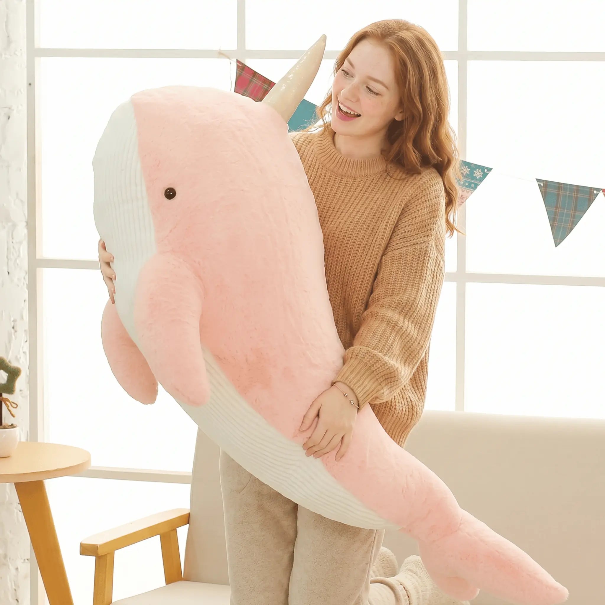 Narwhal the Kawaii Unicorn Whale Horn Plush Pillow