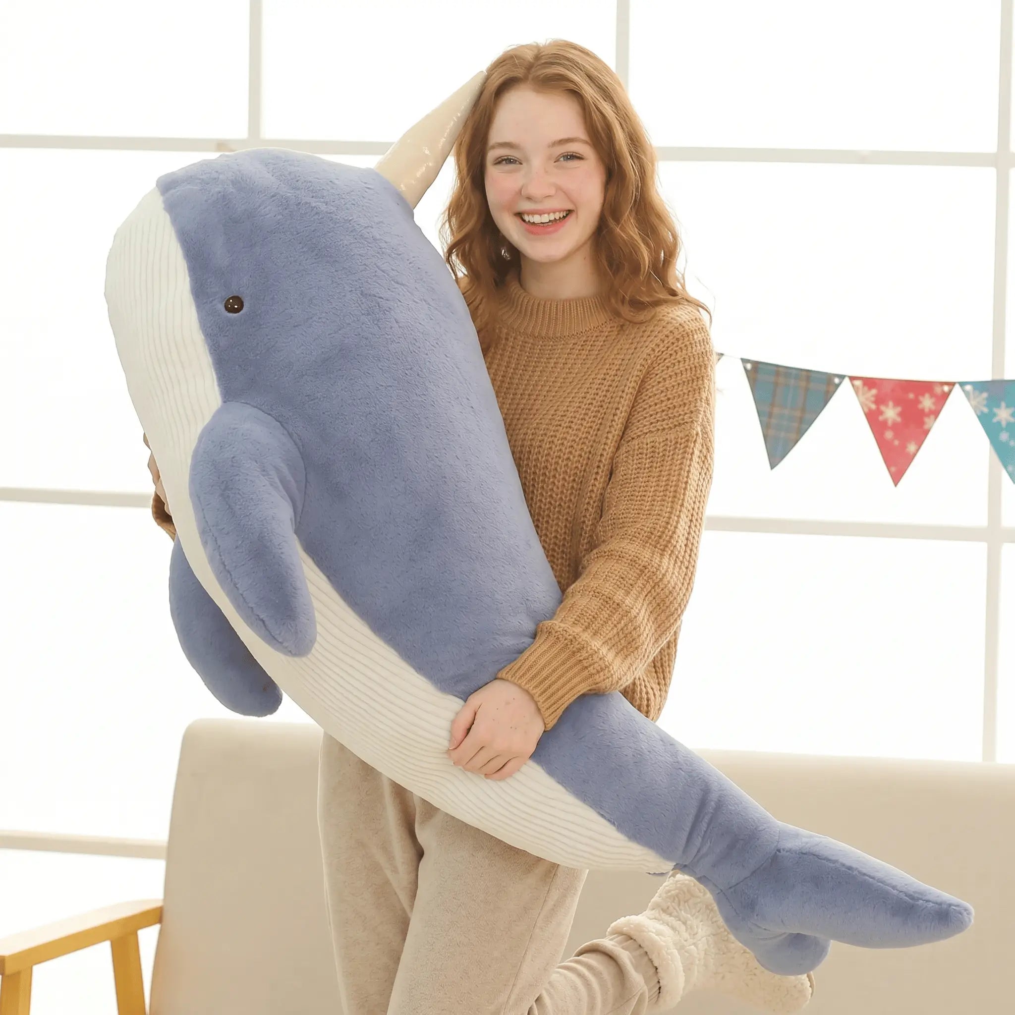 Narwhal the Kawaii Unicorn Whale Horn Plush Pillow