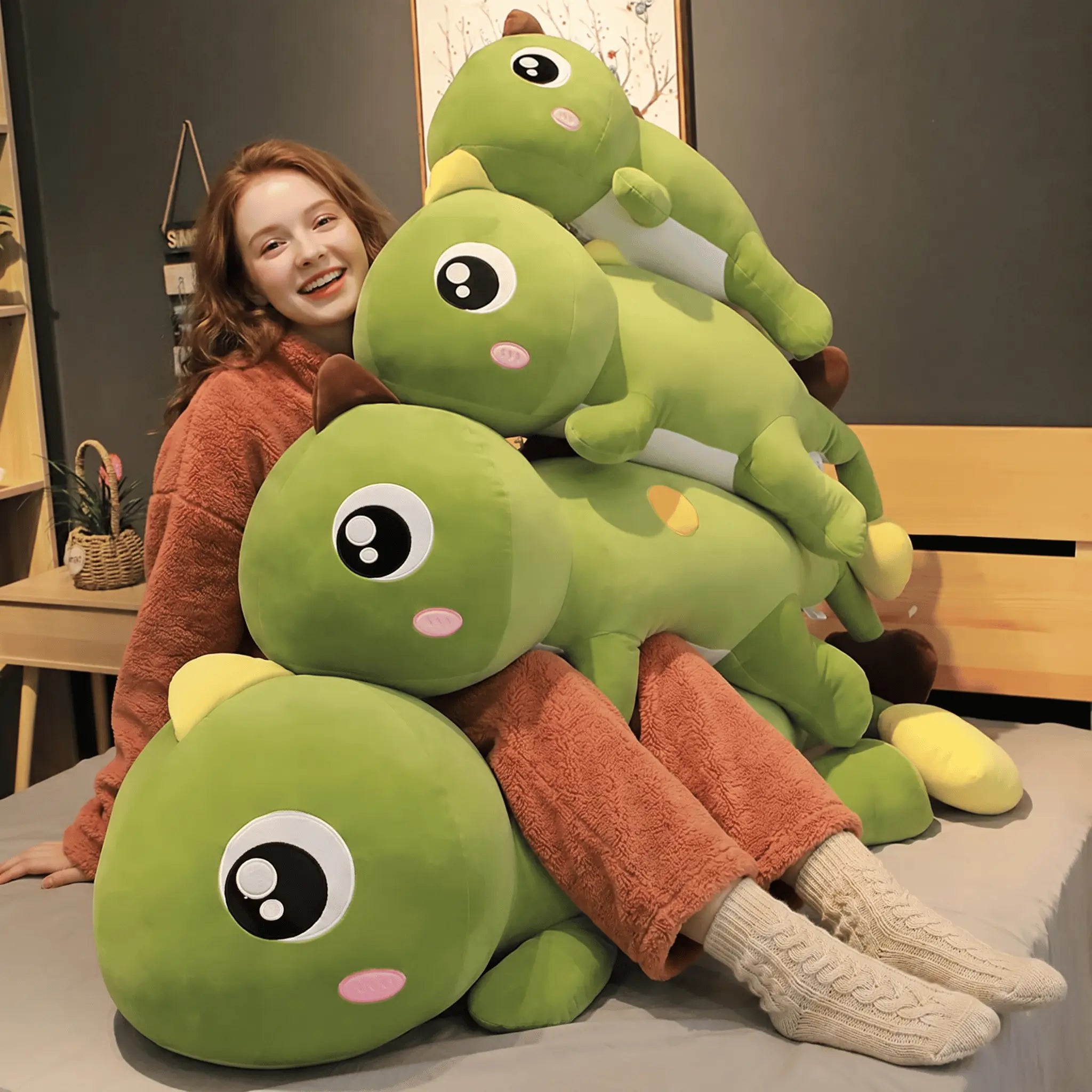 Noodle the Giant Sleepy Long Dinosaur Snuggle Pillow