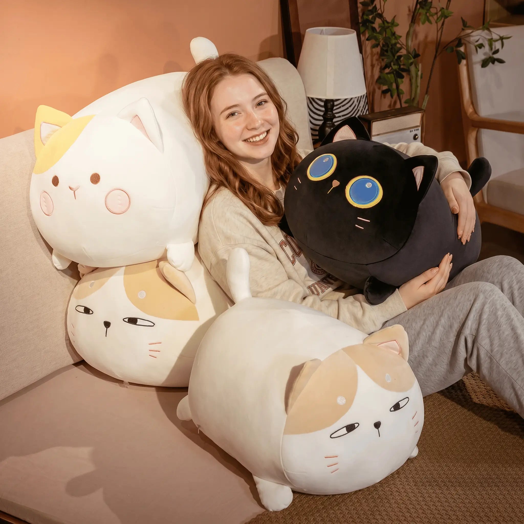 Noodle the Kawaii Fat Cat Snuggle Pillow Plush