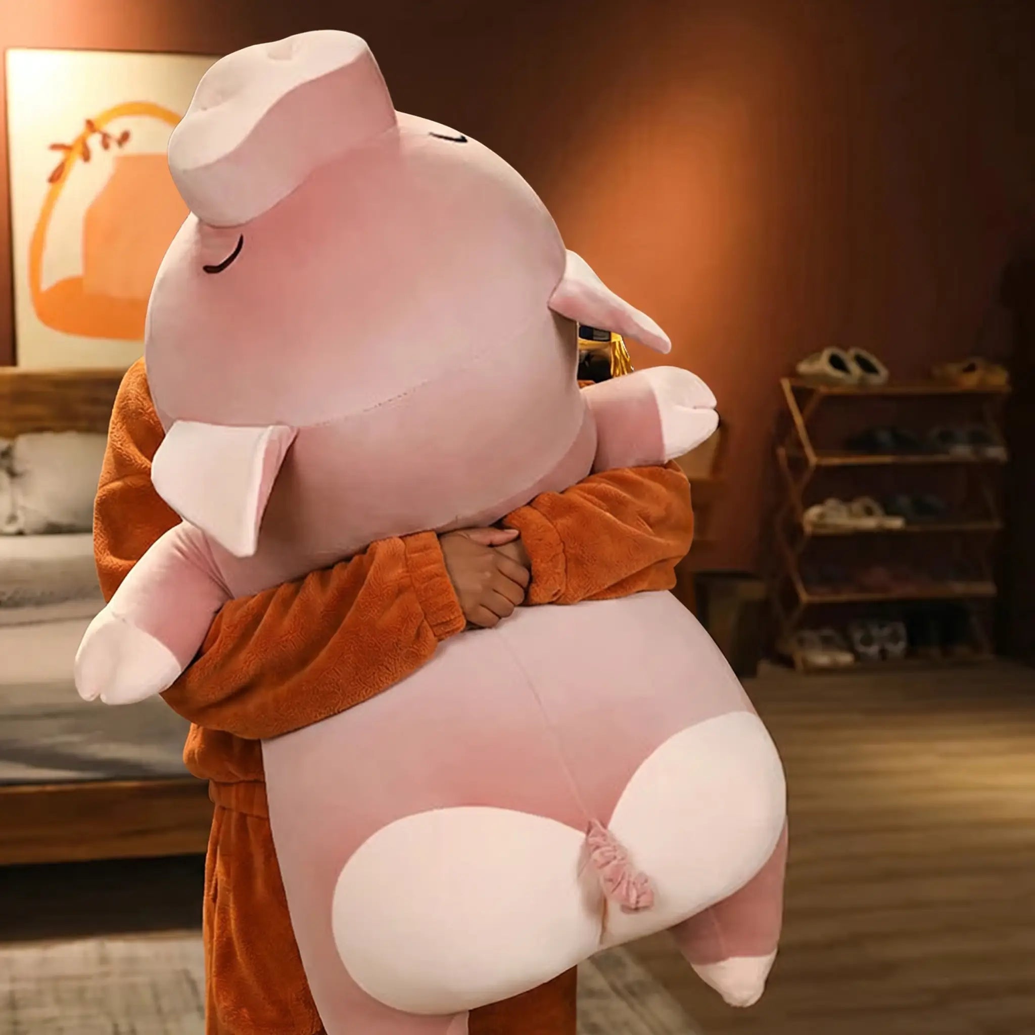 Pudgy Pink Pig Squishy Plush