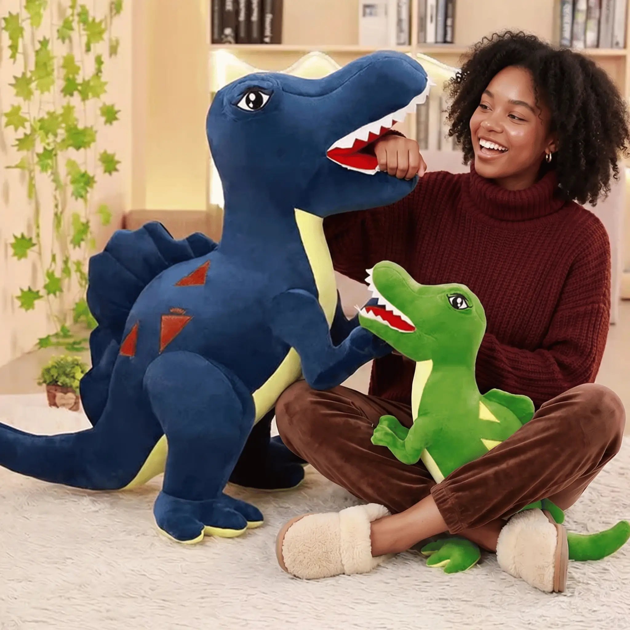 Rex the Tyrannosaurus Dino Cartoon Plush Pillow