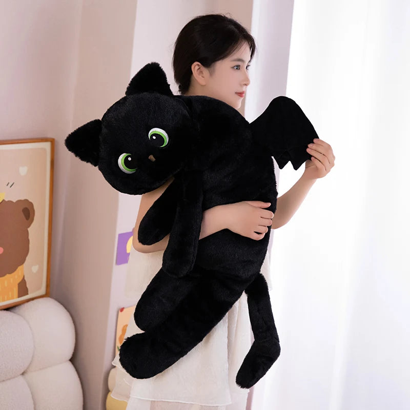 Nyx the Giant Black Winged Cat Halloween Plush