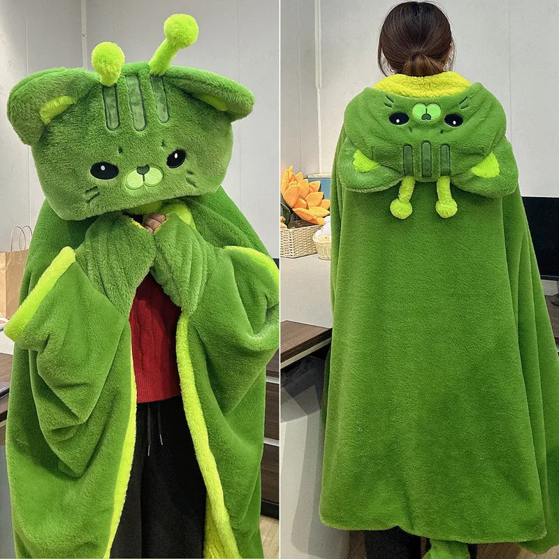 Velvet the Kawaii Soft Cat Cloak Cape Plush Blanket