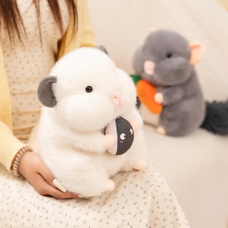Hammy the Kawaii Golden Bear Mouse Carrot Snuggle Plushie