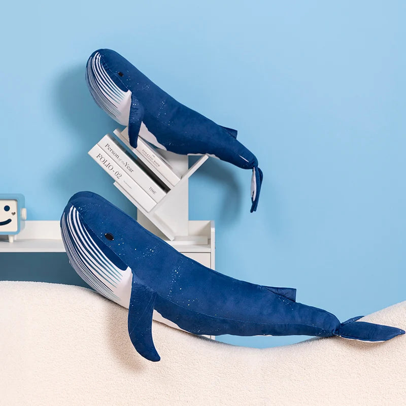 Huge Drifting Blue Whale Kawaii Snuggle Plushie