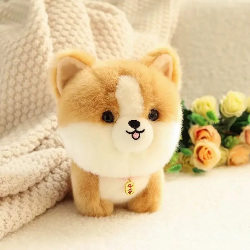 Biscuit the Realistic Husky Corgi Chow Akita Dog Plushie