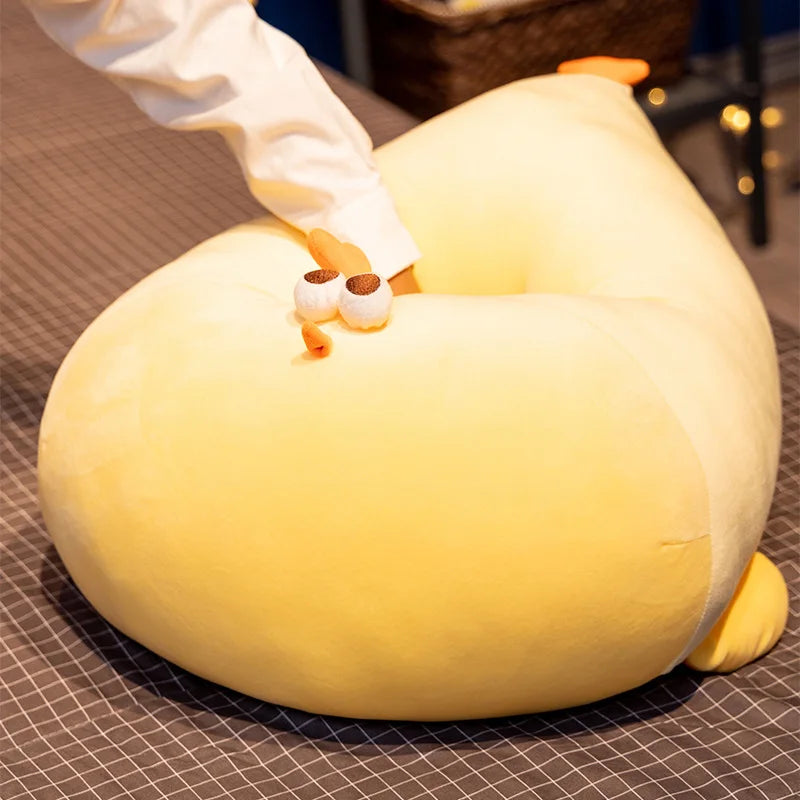 Sunny the Round Sleepy Yellow Chick Plush