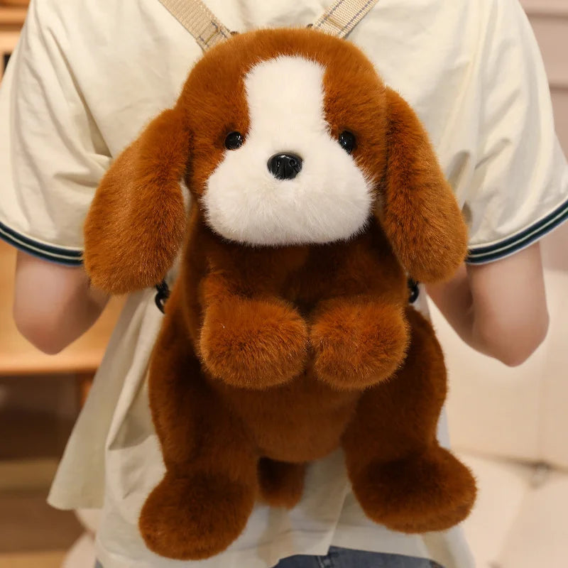 Kawaii Dog Cat Stuffed Animal Plush Crossbody Backpack