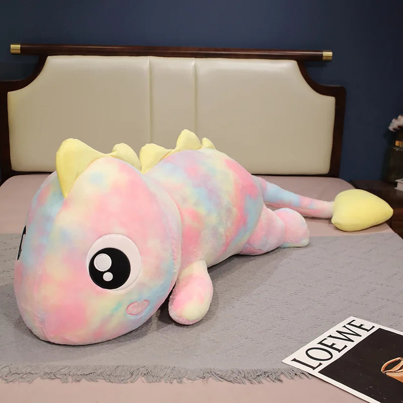 Chonky Kawaii Colorful Giant Dinosaur Snuggle Plush Pillow