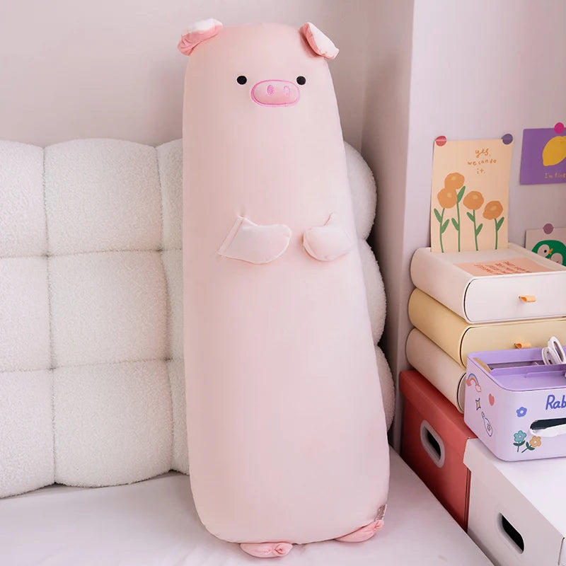 Piggy the Kawaii Long Squishy Pig Capybara Snuggle Plush Pillow