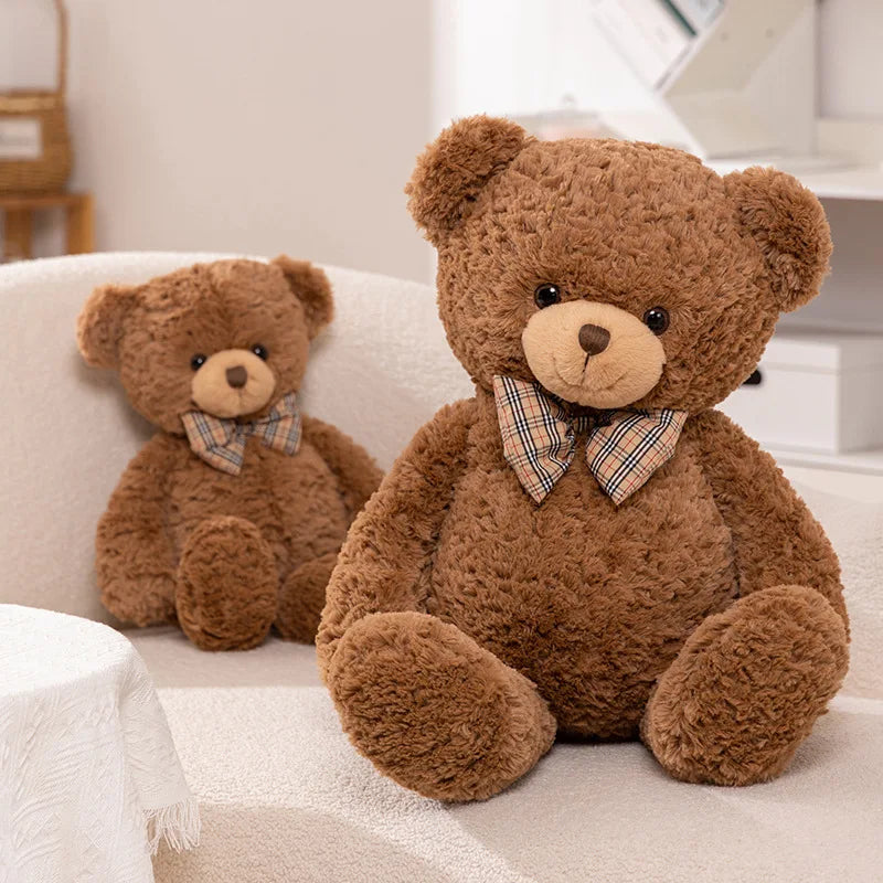 Cozy Bow Tie Bear Kawaii Snuggle Plush Pillow