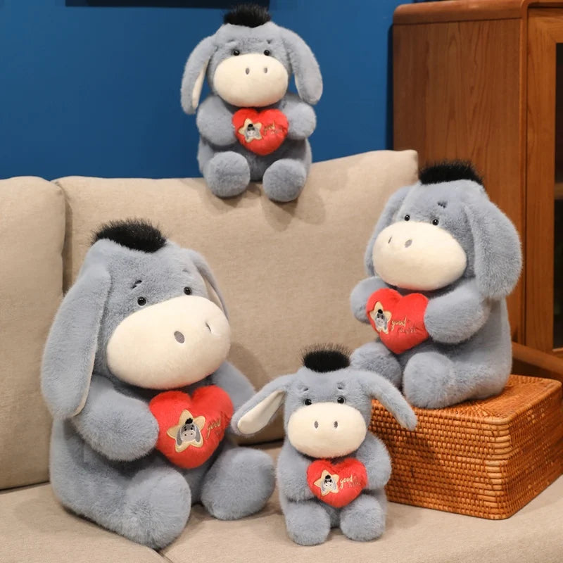 Chonky Heart-Hugging Donkey & Penguin Plushies