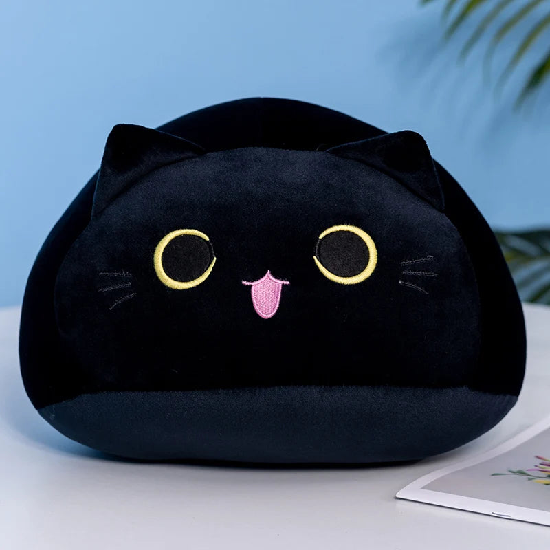 Shadow the Round Ball Black Cat Shiba Inu Plush Pillow
