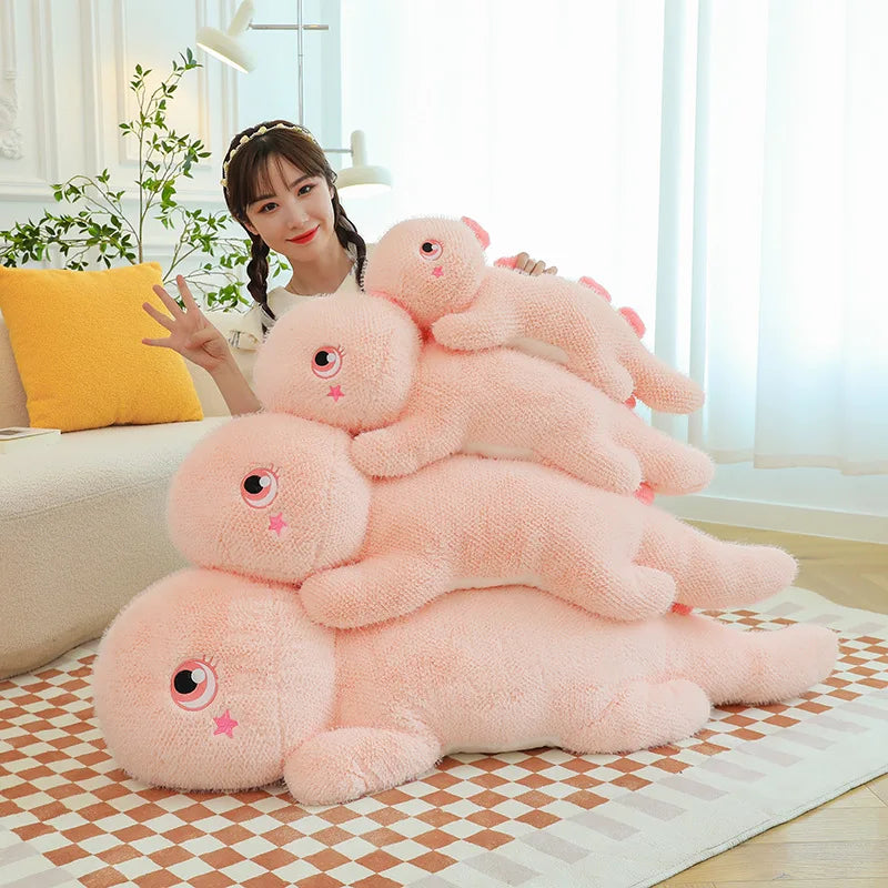 Rex the Giant Big-Eyed Dinosaur Sleeping Plush Pillow