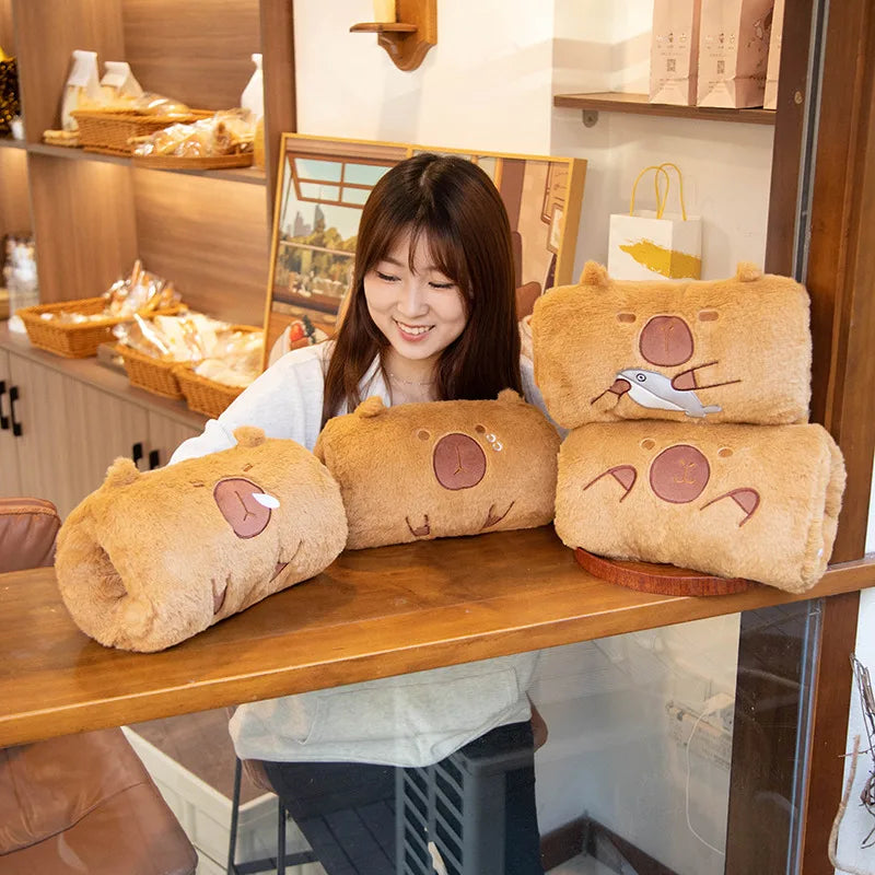 Cozy Warming Kawaii Capybara Plushie Pillow