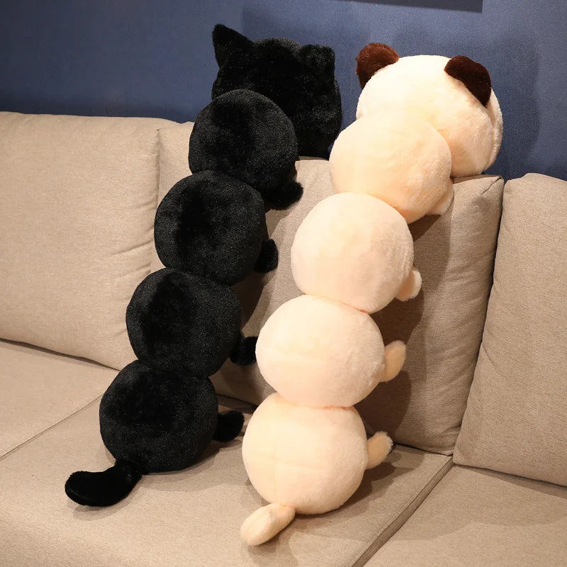 Luna the Sleeping Black Cat Long Pillow