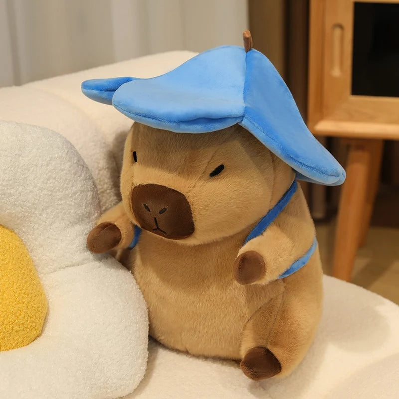 Chunky Dressed Capybara with Backpack Kawaii Plushie