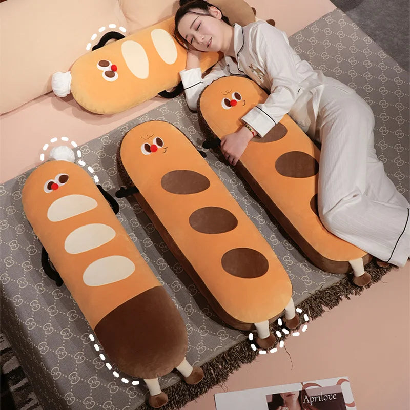 Cozy Giant Toast Bread Kawaii Snuggle Plush Pillow