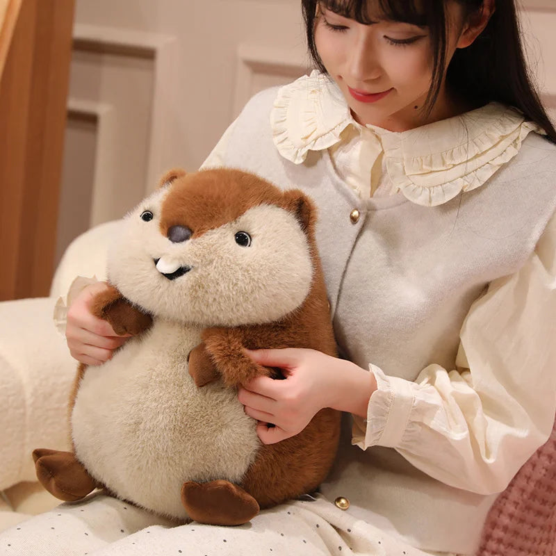 Kawaii Groundhog Marmot Snuggle Plushie