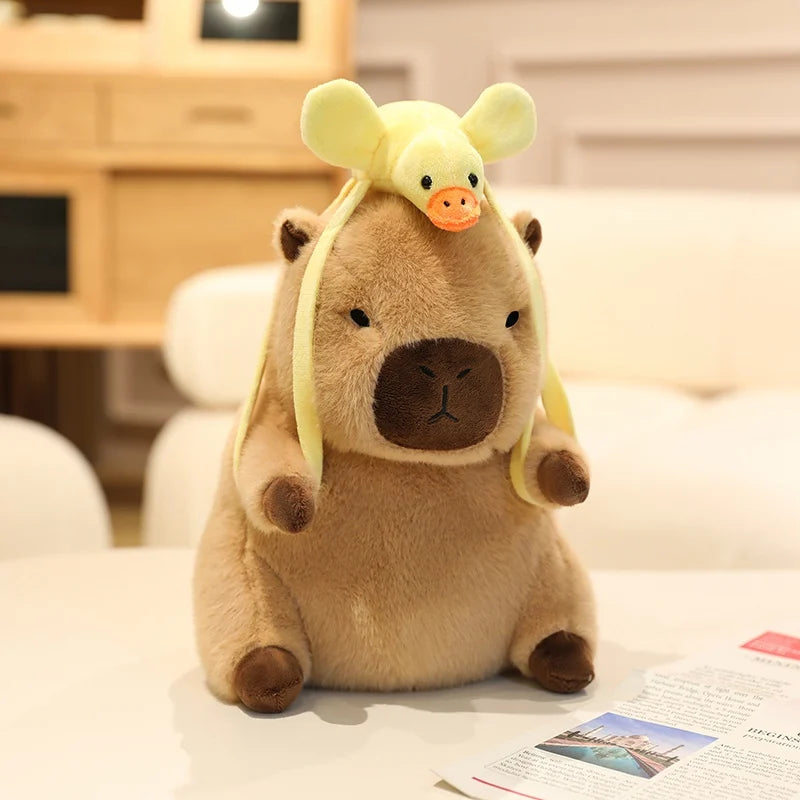 Chunky Dressed Capybara with Backpack Kawaii Plushie