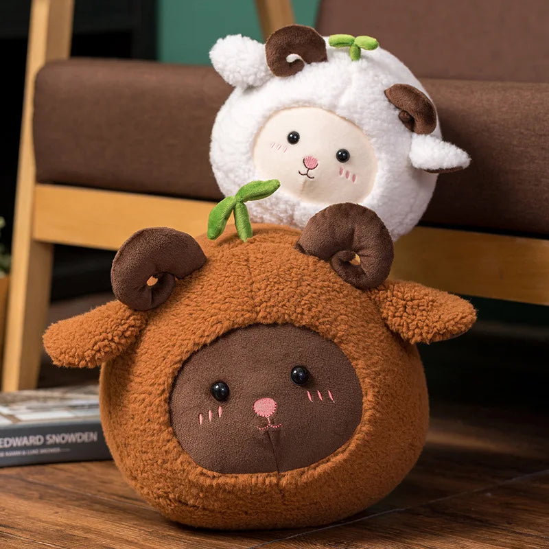Woolly the Fat Shaped Sheep Goat Soft Plush Pillow
