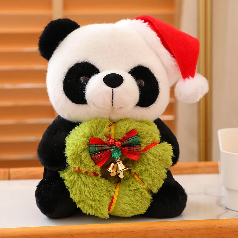 Panda the Christmas Dressed Holding Gifts Bear Plushie