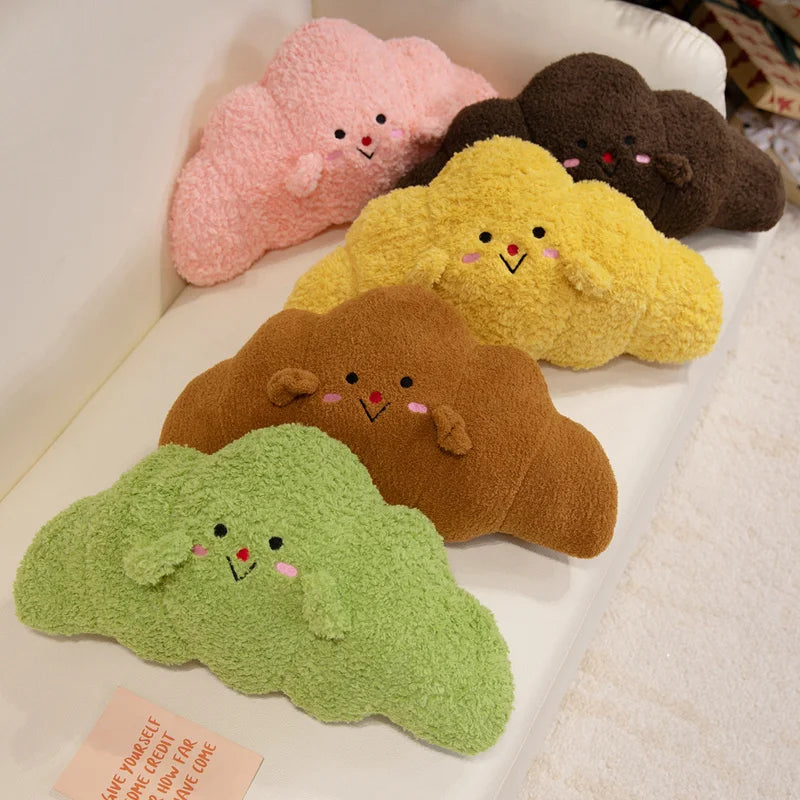 Cozy Croissant Bread Snuggle Plushie Pillow