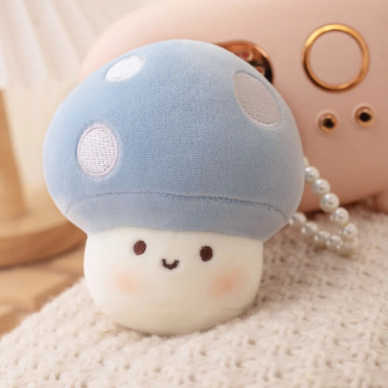 Mushy the Kawaii Squeezable Rainbow Mushroom Pendant Plush
