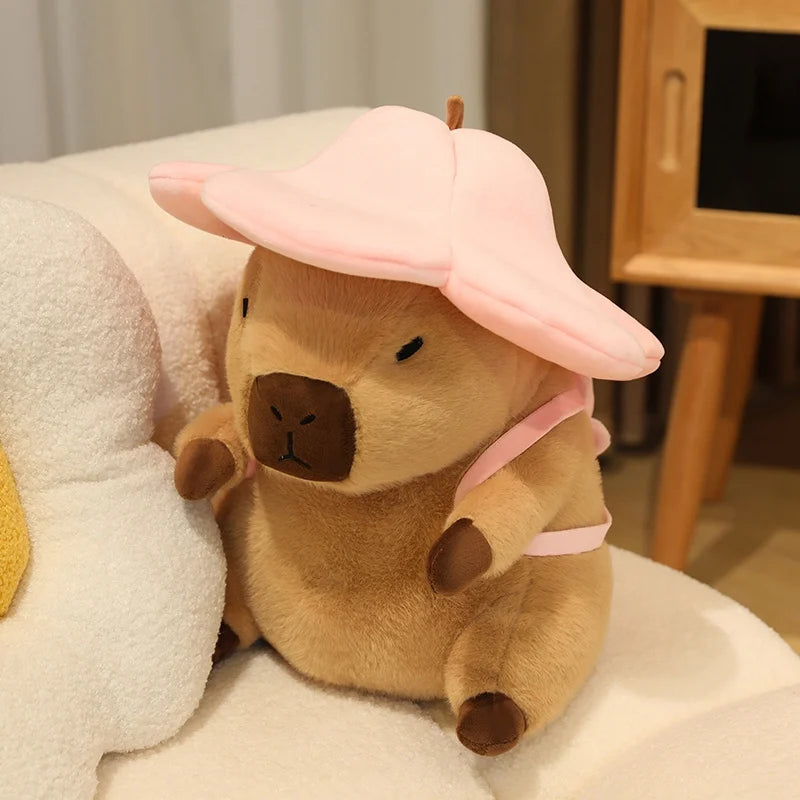 Chunky Dressed Capybara with Backpack Kawaii Plushie