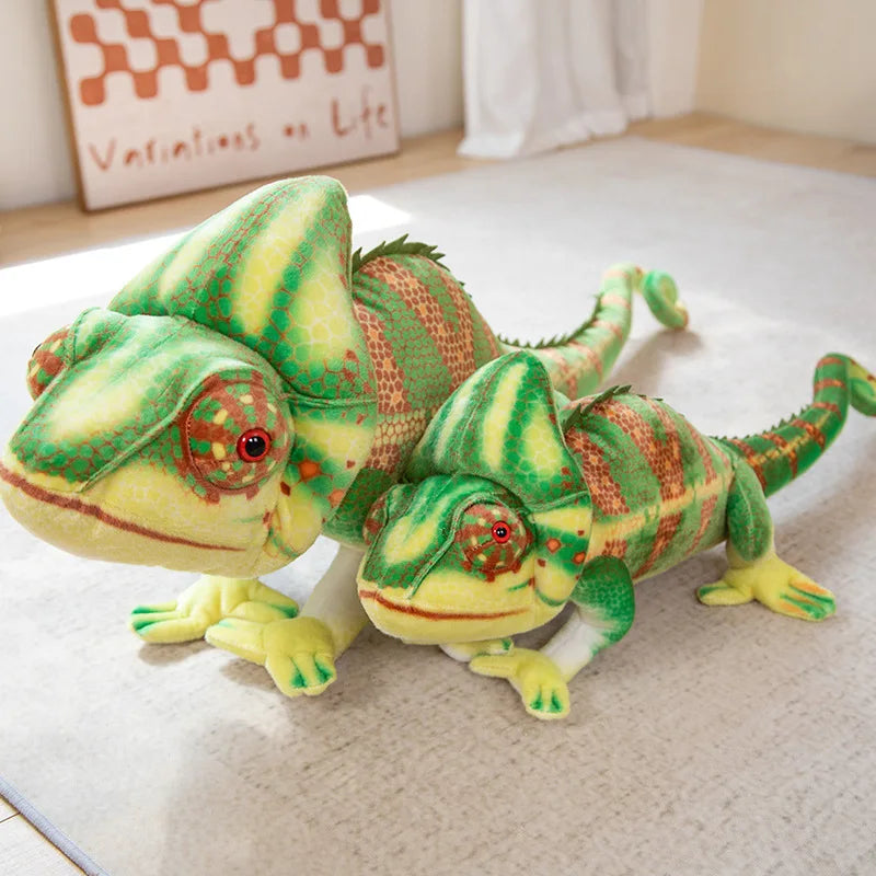 Lifelike Lounging Chameleon Kawaii Plushie