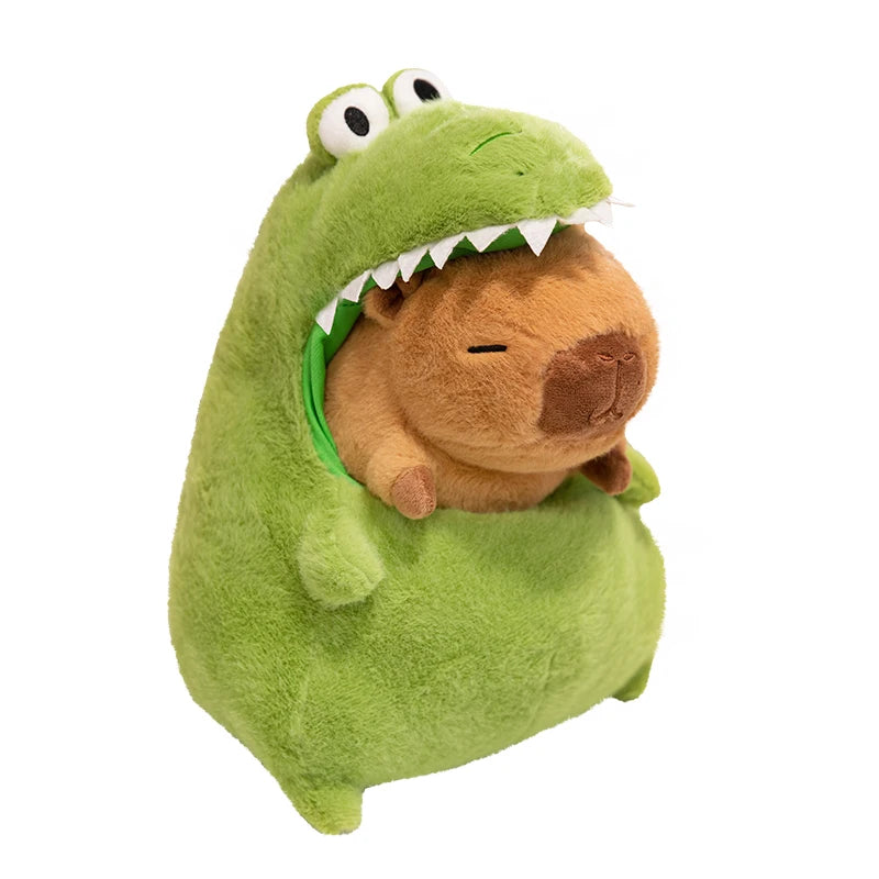Capy the Green Dinosaur Fluffy Capybara Anime Plushie