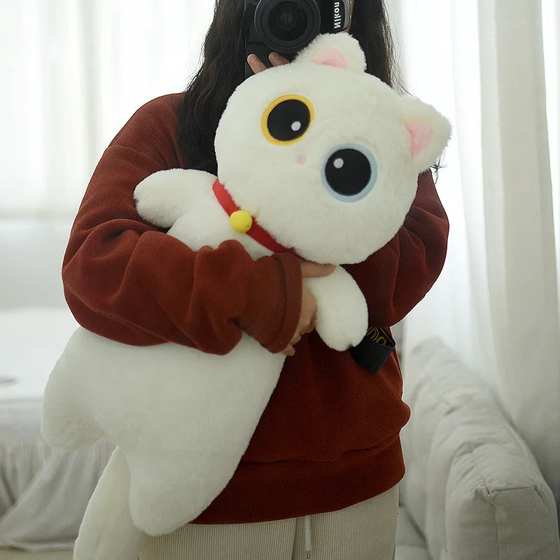Long Kawaii Sleeping Cat Puppy Cozy Nap Plush Pillow