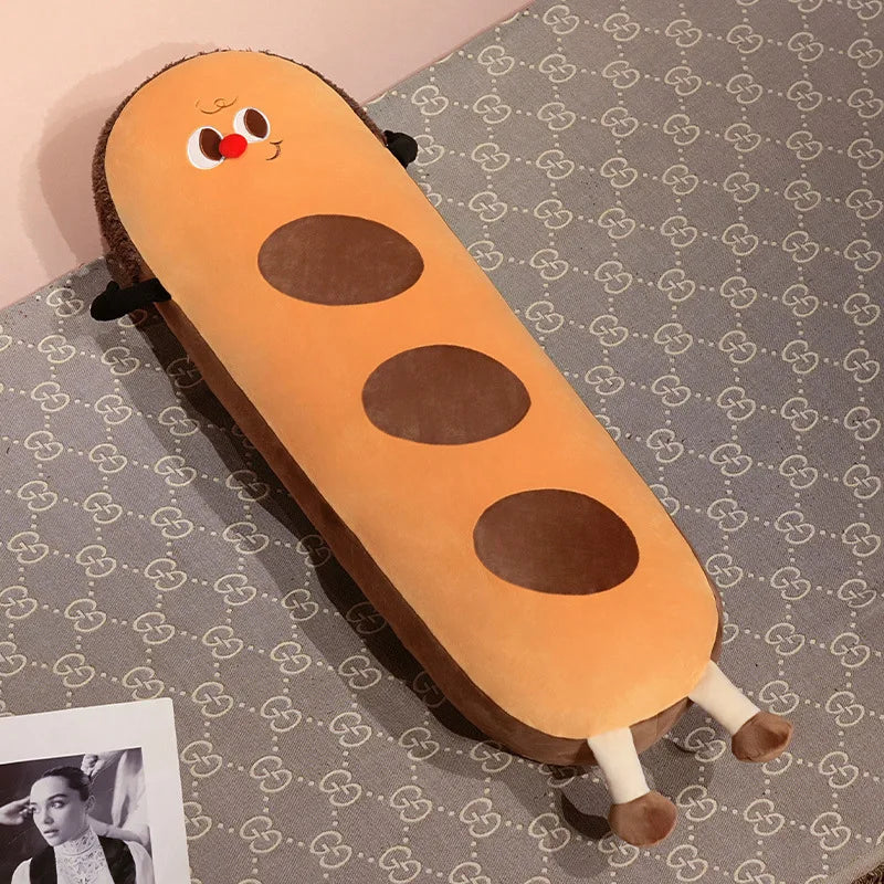 Cozy Giant Toast Bread Kawaii Snuggle Plush Pillow