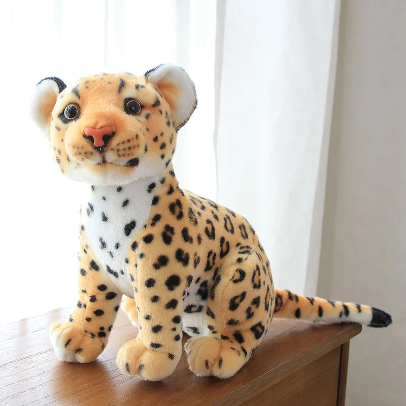 Lifelike Kawaii Snow Leopard Black Leopard Forest Plushie
