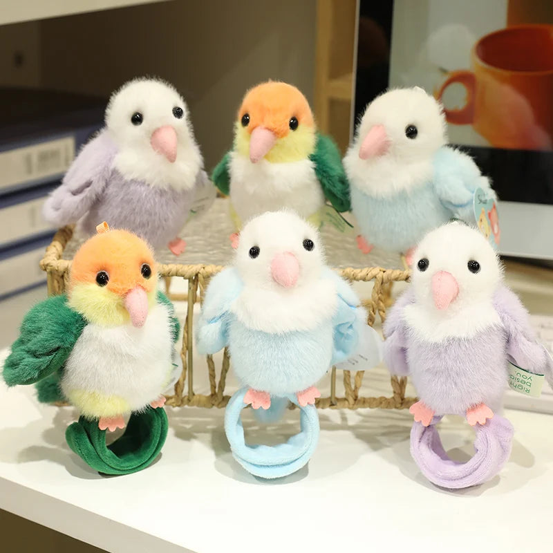 Polly the Kawaii Slap Band Parrot Bird Keychain Plushie