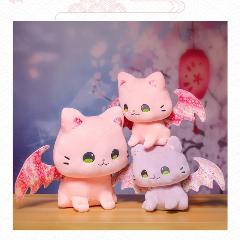 Sakura the Kawaii Pink Bat Wing Cat Plush