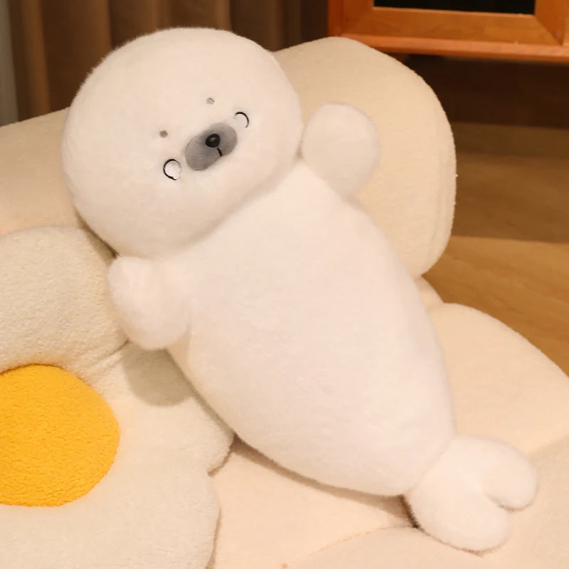 Otis the Lifelike Kawaii Seal Sea Otter Snuggle Plush Pillow
