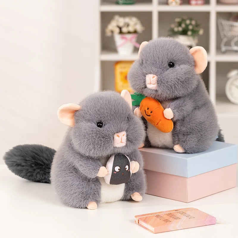 Hammy the Kawaii Golden Bear Mouse Carrot Snuggle Plushie