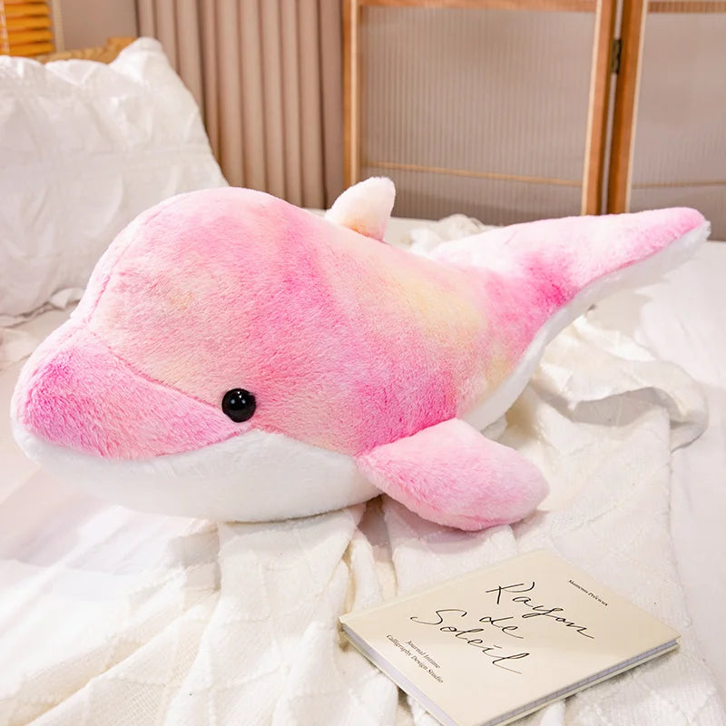 Dolphy the Colorful Kawaii Dolphin Snuggle Plushie