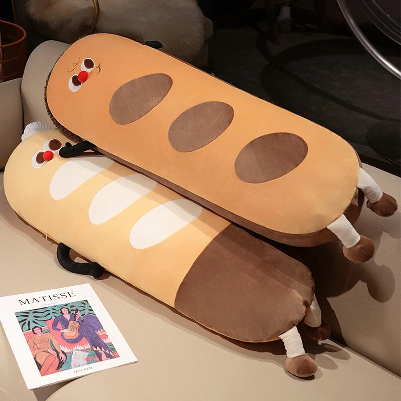 Cozy Giant Toast Bread Kawaii Snuggle Plush Pillow