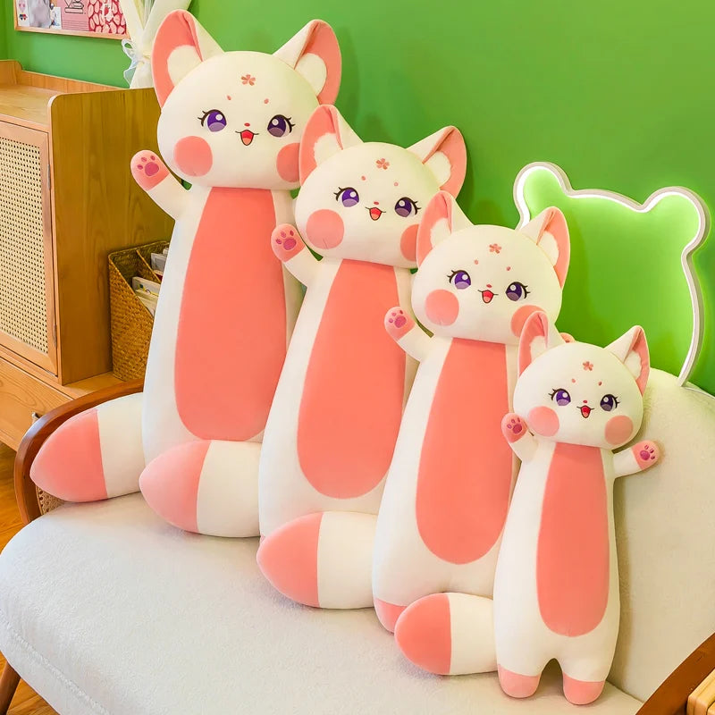 Vixen the Kawaii Long Red Fox Cat Snuggle Pillow