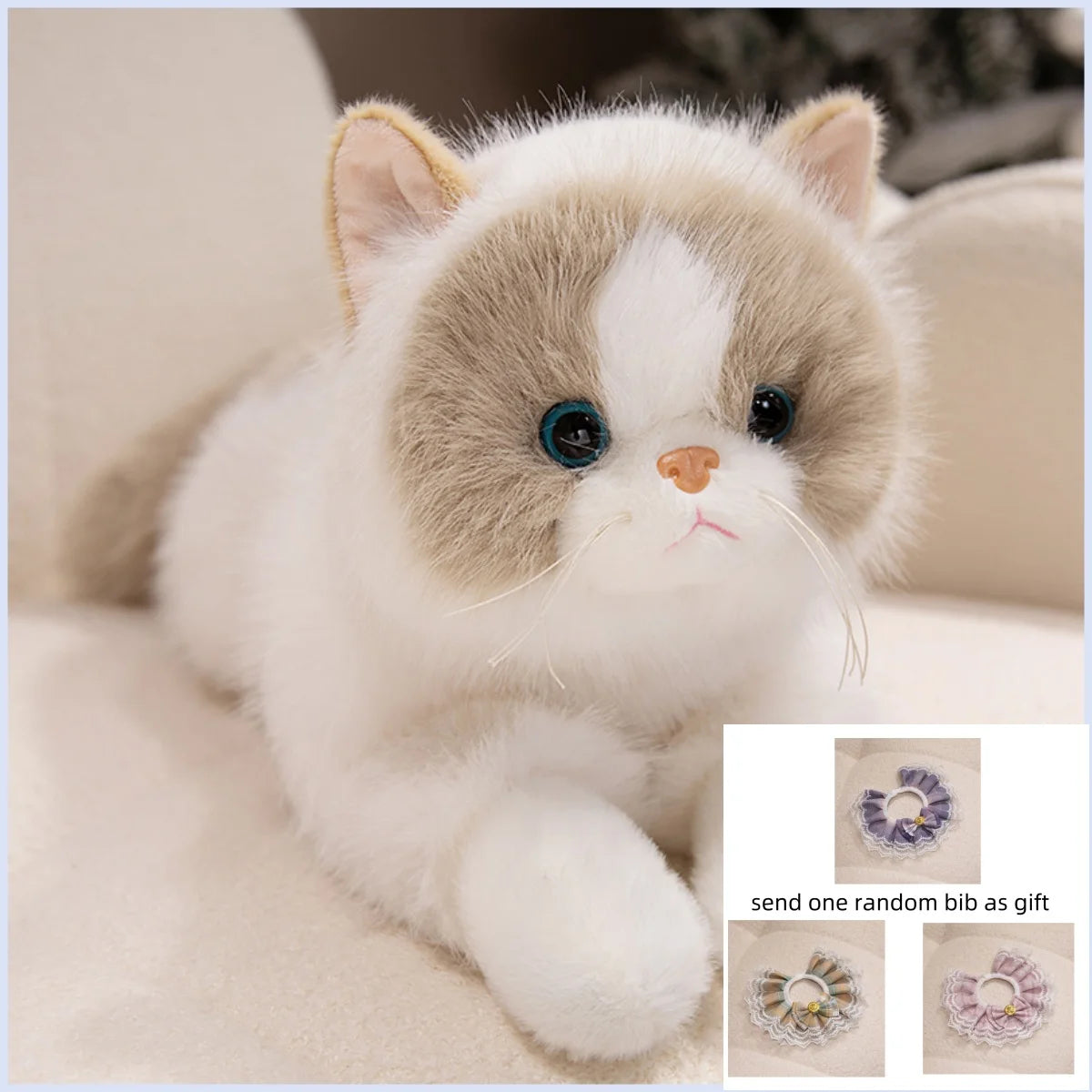 Shadow the Realistic Fluffy Black Cat Snuggle Plush