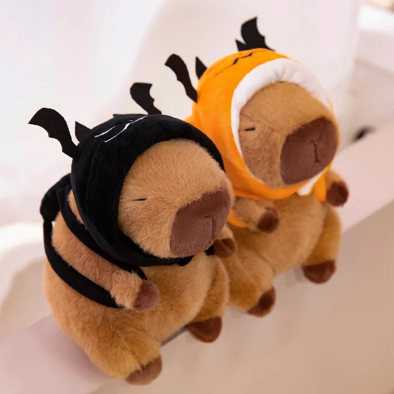 Capy the Pumpkin Hat Bat Halloween Capybara Plushie